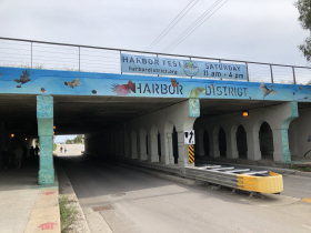 Harbor District Mural over E. Greenfield Ave.