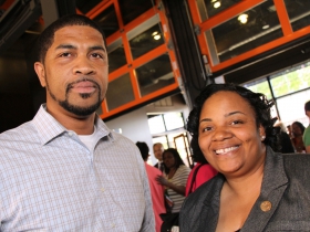 James Phelps and Milele Coggs (alumni).