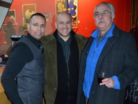 Alderman Jose Perez at a fundraisers for Edward Fallone