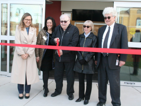Betsy Corry, Linda Edelstein, Keith Mardak, Mary Vandenberg and Del Wilson Cut Ribbon on Expanded Milwaukee Youth Arts Center