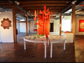 The Gallery is Filled with Vibrant Pieces by MIAD Professor Fahimeh Vahdat