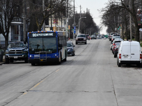 Bus on S. 6th St.