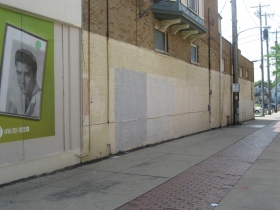An alley, prepped for art.
