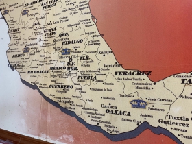 Tiny state of Tlaxcala in the center of the photo