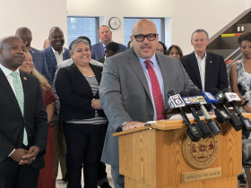 Common Council President José G. Pérez Speaks at 2% Sales Tax Signing