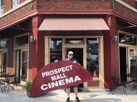 Levin with Prospect Mall Sign