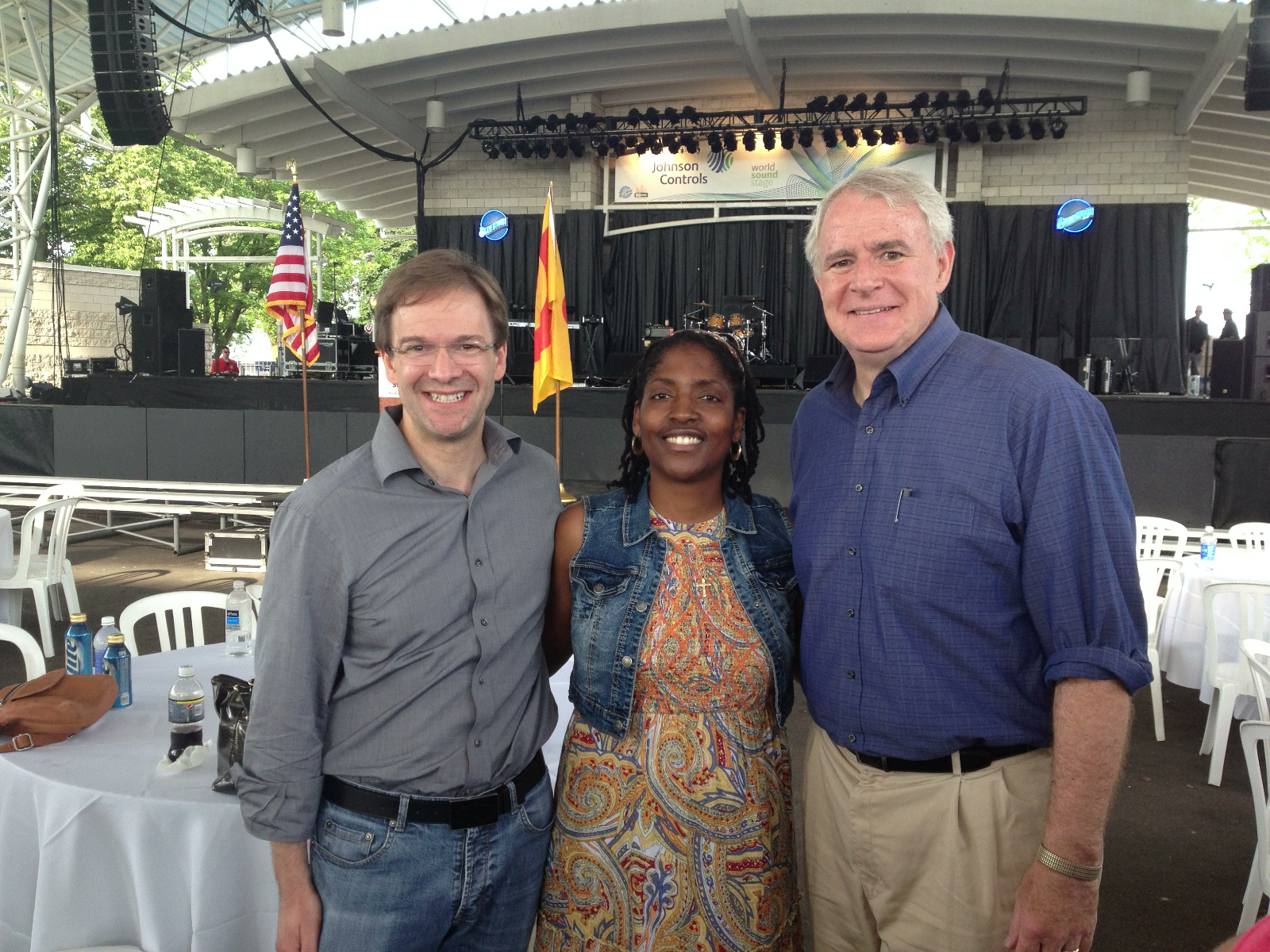 Chris Abele, Kimberly Walker, and Tom Barrett.