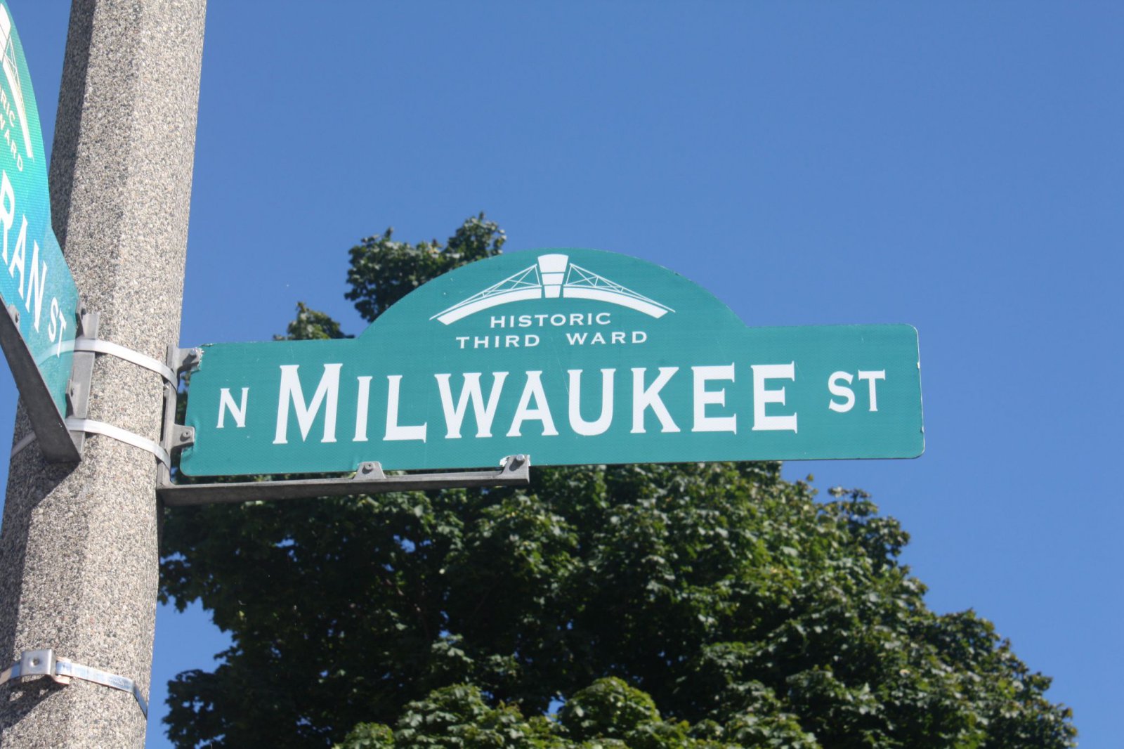 Milwaukee Street sign in the Historic Third Ward