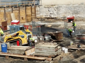 Construction of the Third Ward Kimpton Hotel.