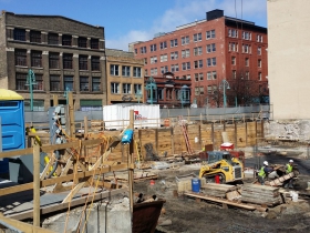 Construction of the Third Ward Kimpton Hotel.