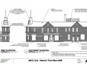 266 E. Erie St. southwest elevation