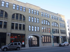 Building at 222 E. Erie Street survived the Third Ward fire