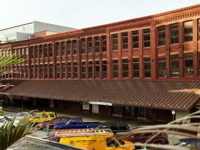 Looking across the street from Cafe Benelux's rooftop patio.