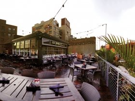 Cafe Benelux roof top.