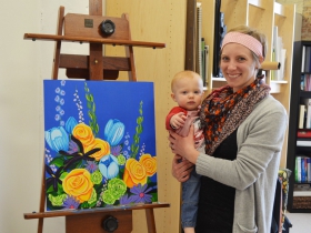Caitlin Voigt and her son Ezra
