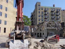 Demolition of 252 E. Menomonee St. to make way for MIAD's new residence hall.