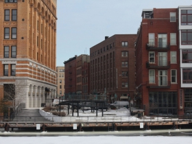E. Buffalo Street as seen from W. Buffalo Street.