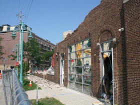 Demolition of 252 E. Menomonee St. to make way for MIAD's new residence hall.