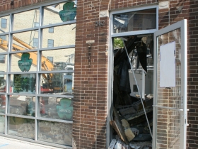 Demolition of 252 E. Menomonee St. to make way for MIAD's new residence hall.