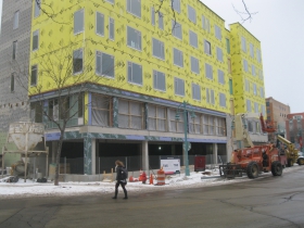 This new building will house students and have first floor retail