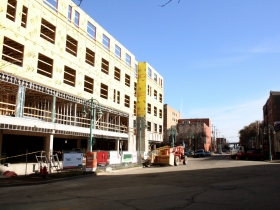 Looking east.