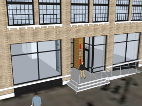 211 N. Broadway Entrance Rendering.