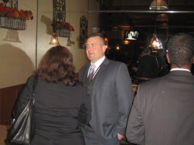 Chris Moews at the Riverfront Pizzeria.