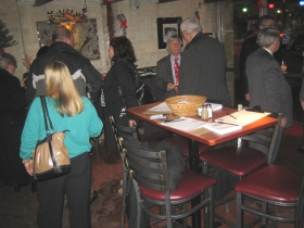 Chuck Kahn and Bill Ward are part of the crowd at the Janet Protasiewicz fundraiser.