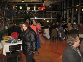 Enjoying the party.