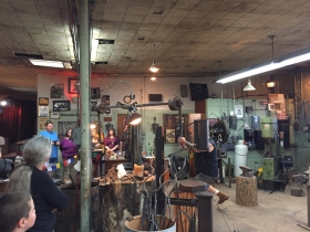 Kent Knapp spins a machine