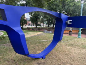 'Near and Far' Glasses Sculpture