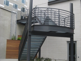 This stairway was not built as approved.