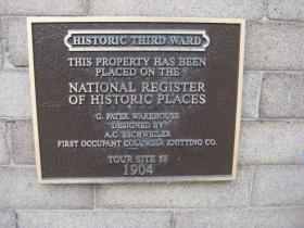 211 N. Broadway Historic Marker.