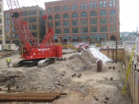 The Kimpton Hotel is under construction in the Third Ward.