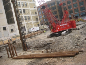 The Kimpton Hotel is under construction in the Third Ward.