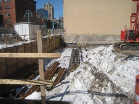 The Kimpton Hotel is under construction in the Third Ward.