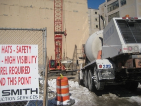 The Kimpton Hotel is under construction in the Third Ward.