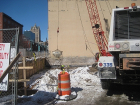 The Kimpton Hotel is under construction in the Third Ward.