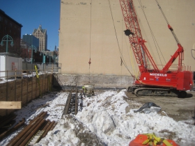 The Kimpton Hotel is under construction in the Third Ward.