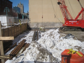 The Kimpton Hotel is under construction in the Third Ward.
