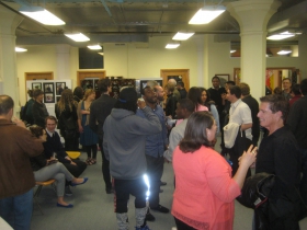 People in the Marshall building