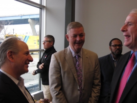 Greg Marcus, Tim Sheehy and Tom Barrett. Ashanti Hamilton in the background.