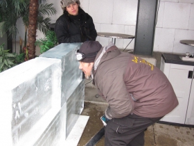 Building the ice bar