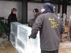 Building the ice bar