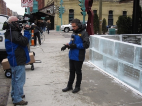 Building the ice bar