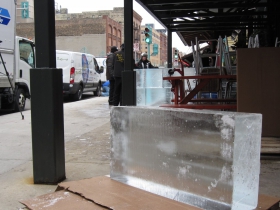 Building the ice bar