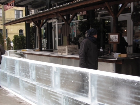 Building the ice bar