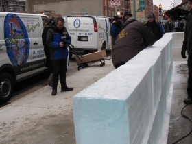 Building the ice bar