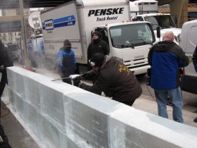 Building the ice bar