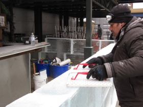 Building the ice bar